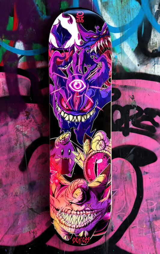 Gengar/Clefable skateboard