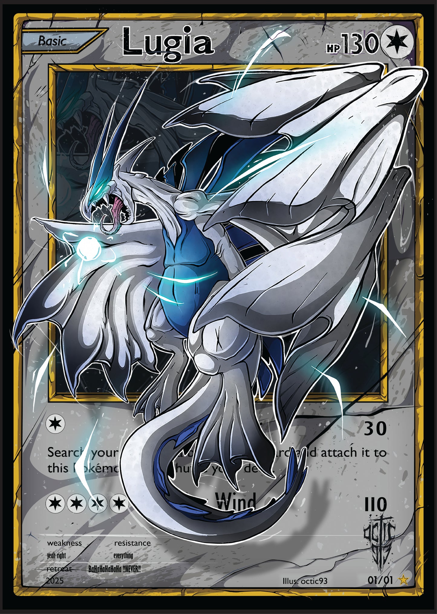 Lugia Pokémon Card - A3 Foil Print