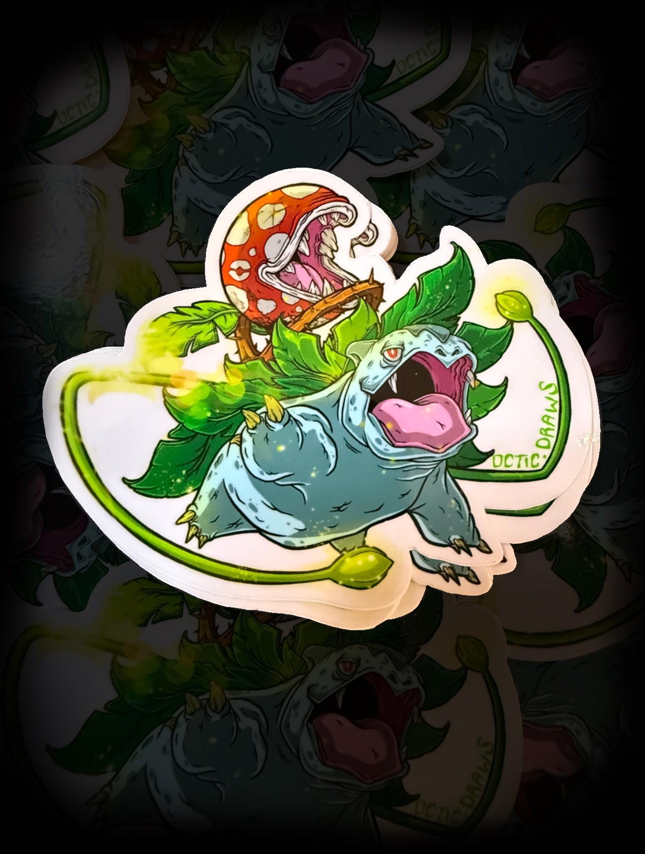 Piranha Plant Venusaur - sticker 10cm