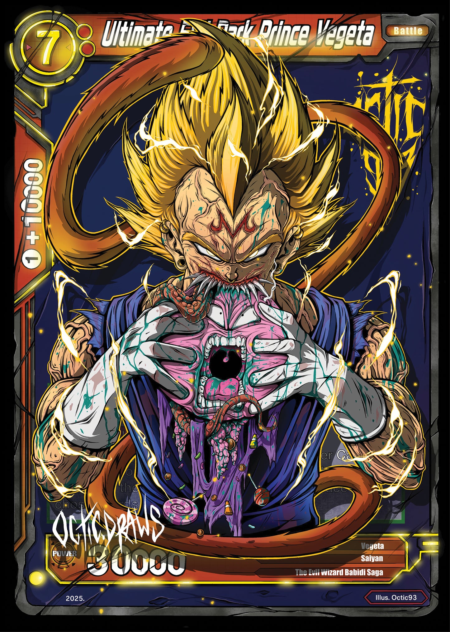 Majin Vegeta Card - A4 Print